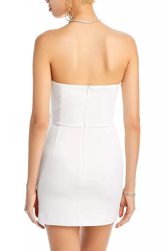 Summer White Whisper Strapless Bow Dress