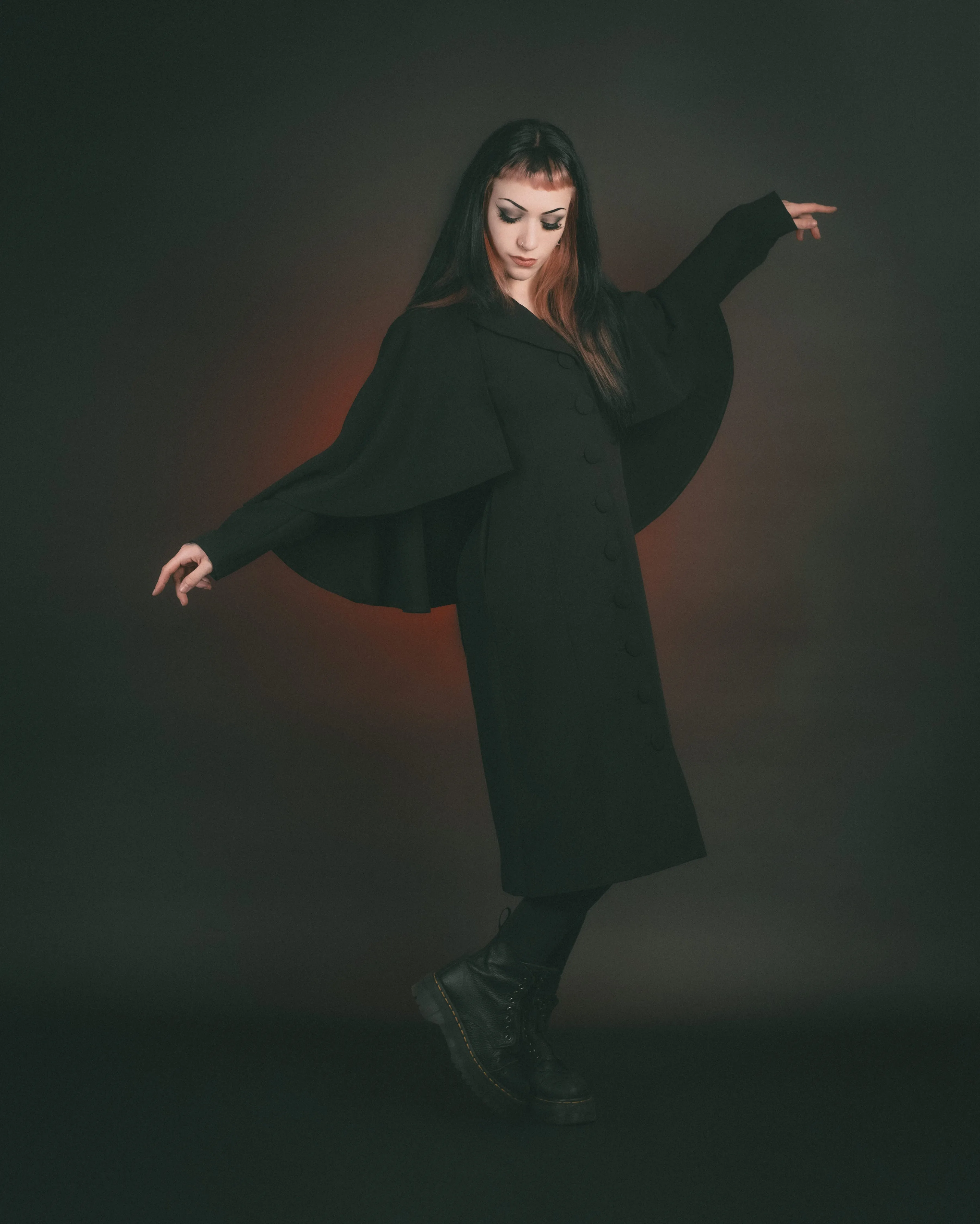 The Full-Length Nevermore Caped Coat