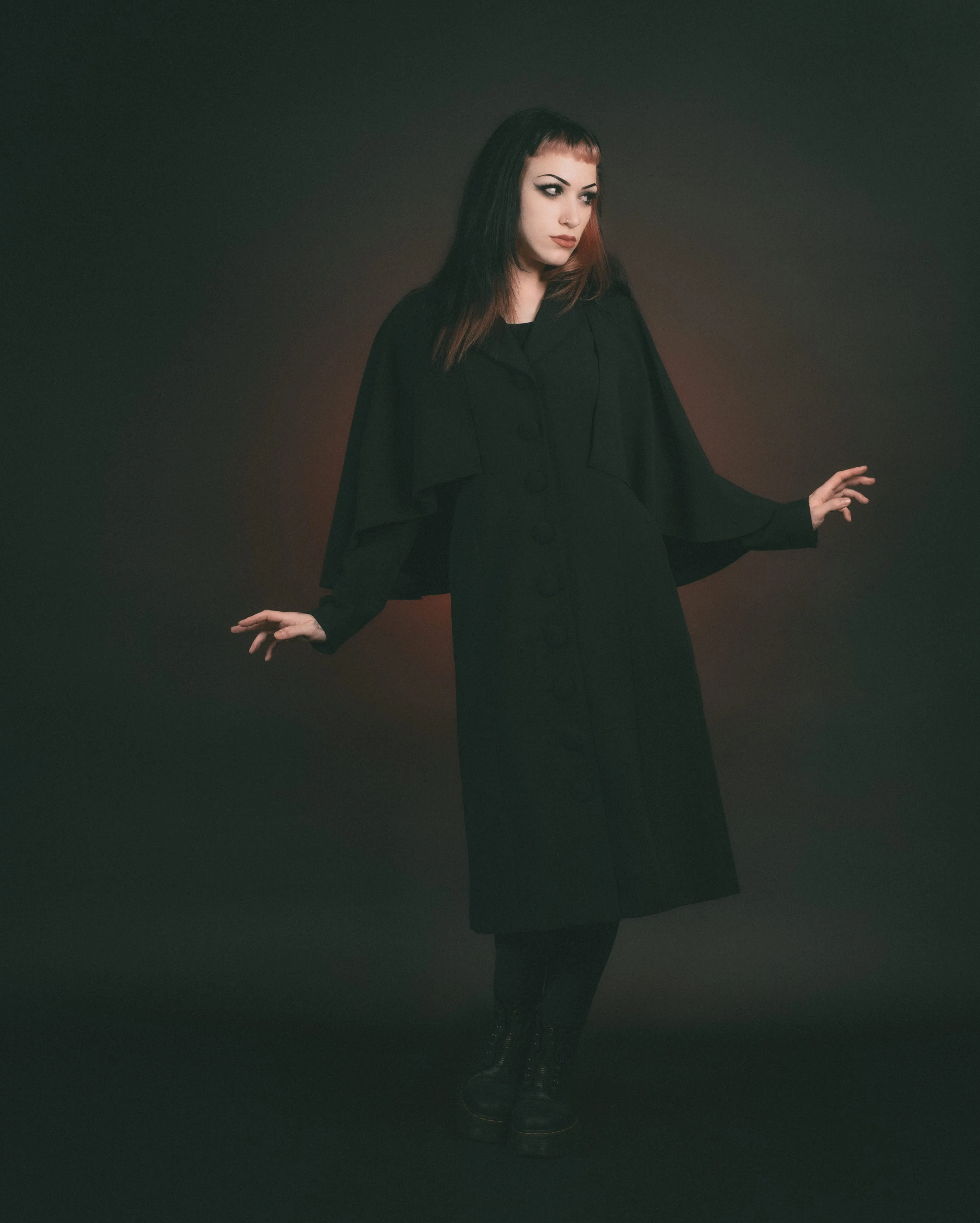 The Full-Length Nevermore Caped Coat