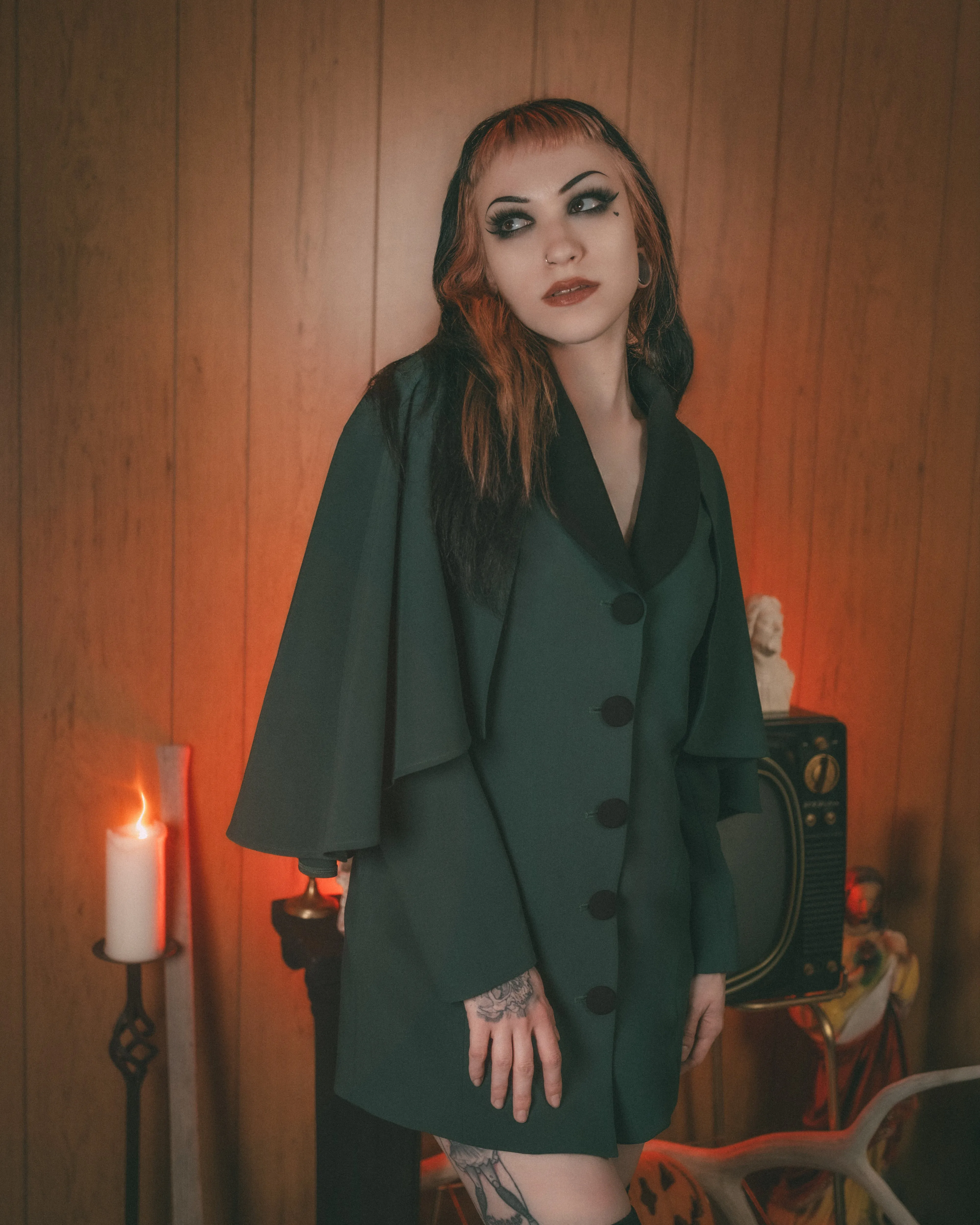 The Ghost Host Caped Coat