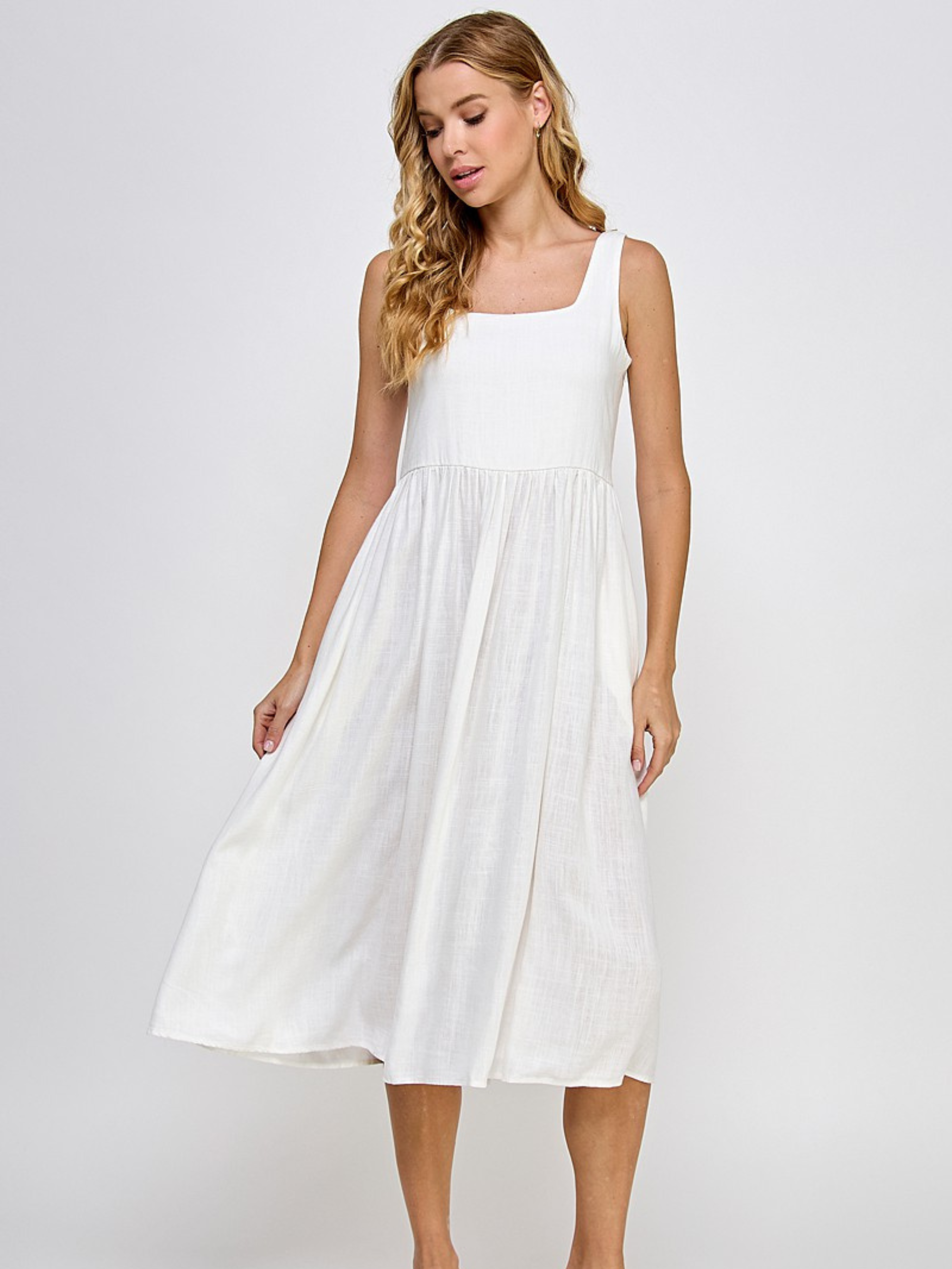 Timeless Poise Linen Dress