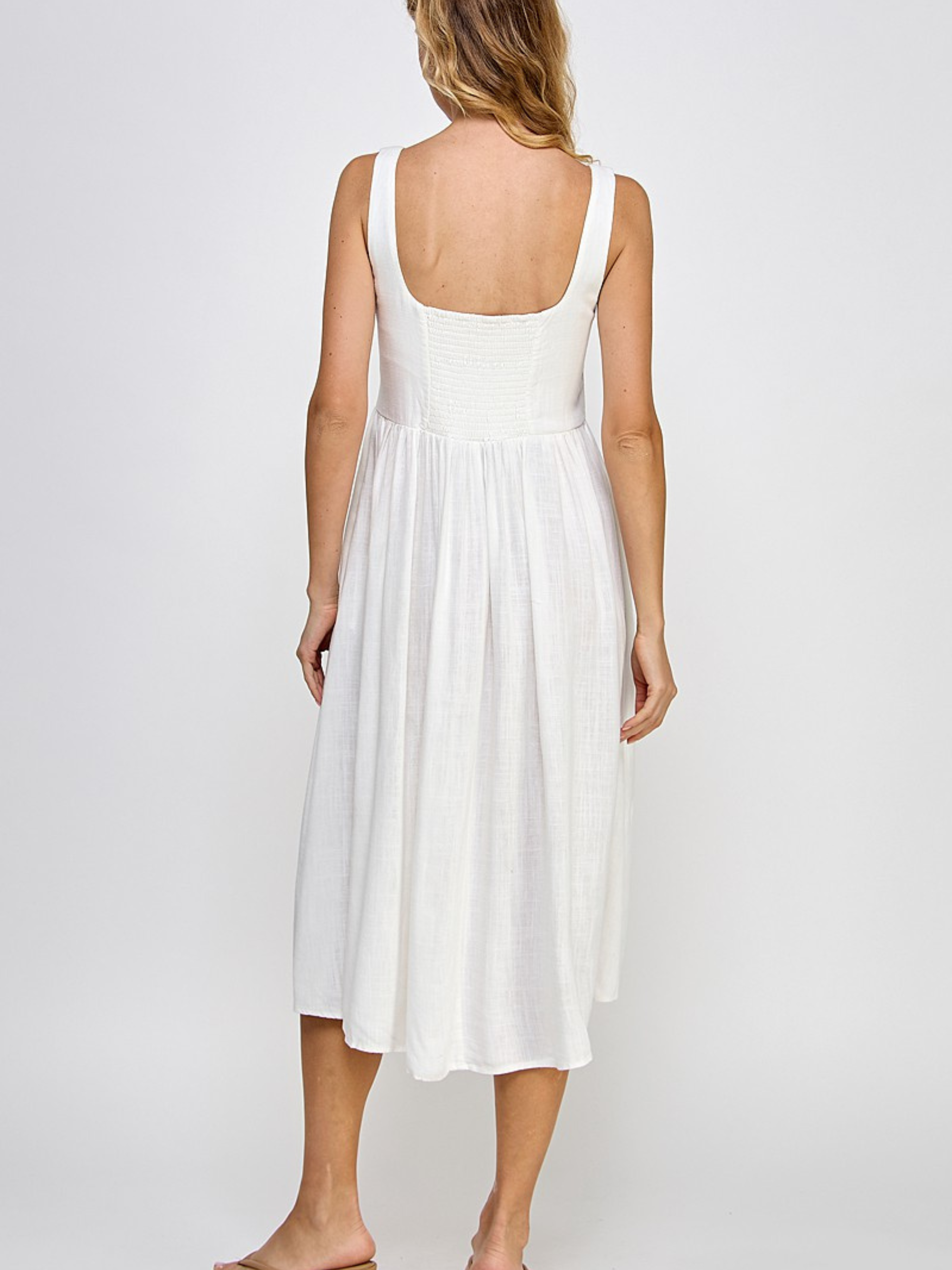 Timeless Poise Linen Dress