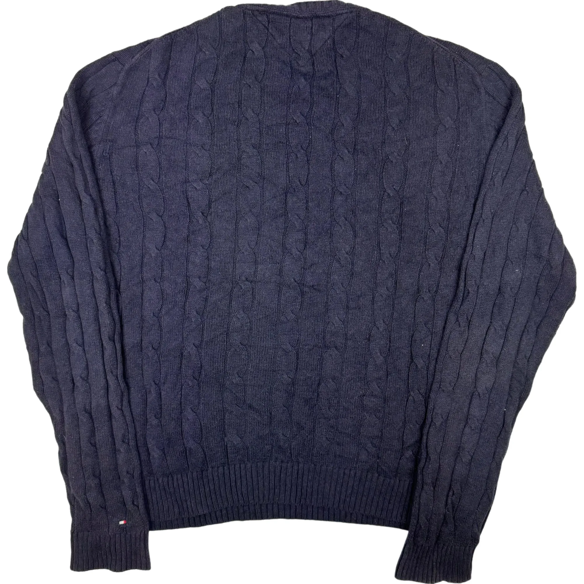 Tommy Hilfiger Cotton Cashmere Cable Knit Sweater Dark Navy