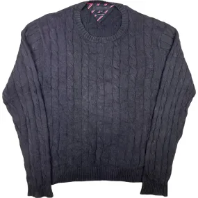 Tommy Hilfiger Cotton Cashmere Cable Knit Sweater Dark Navy