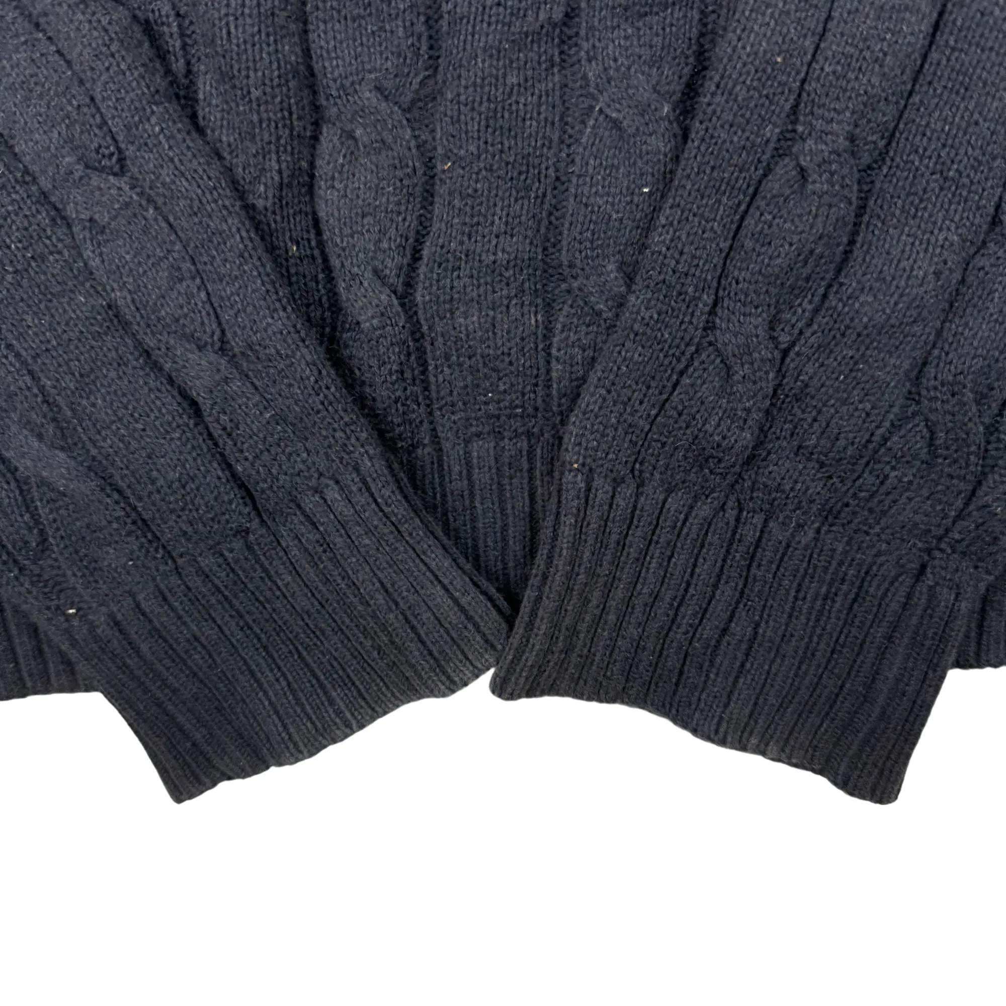 Tommy Hilfiger Cotton Cashmere Cable Knit Sweater Dark Navy