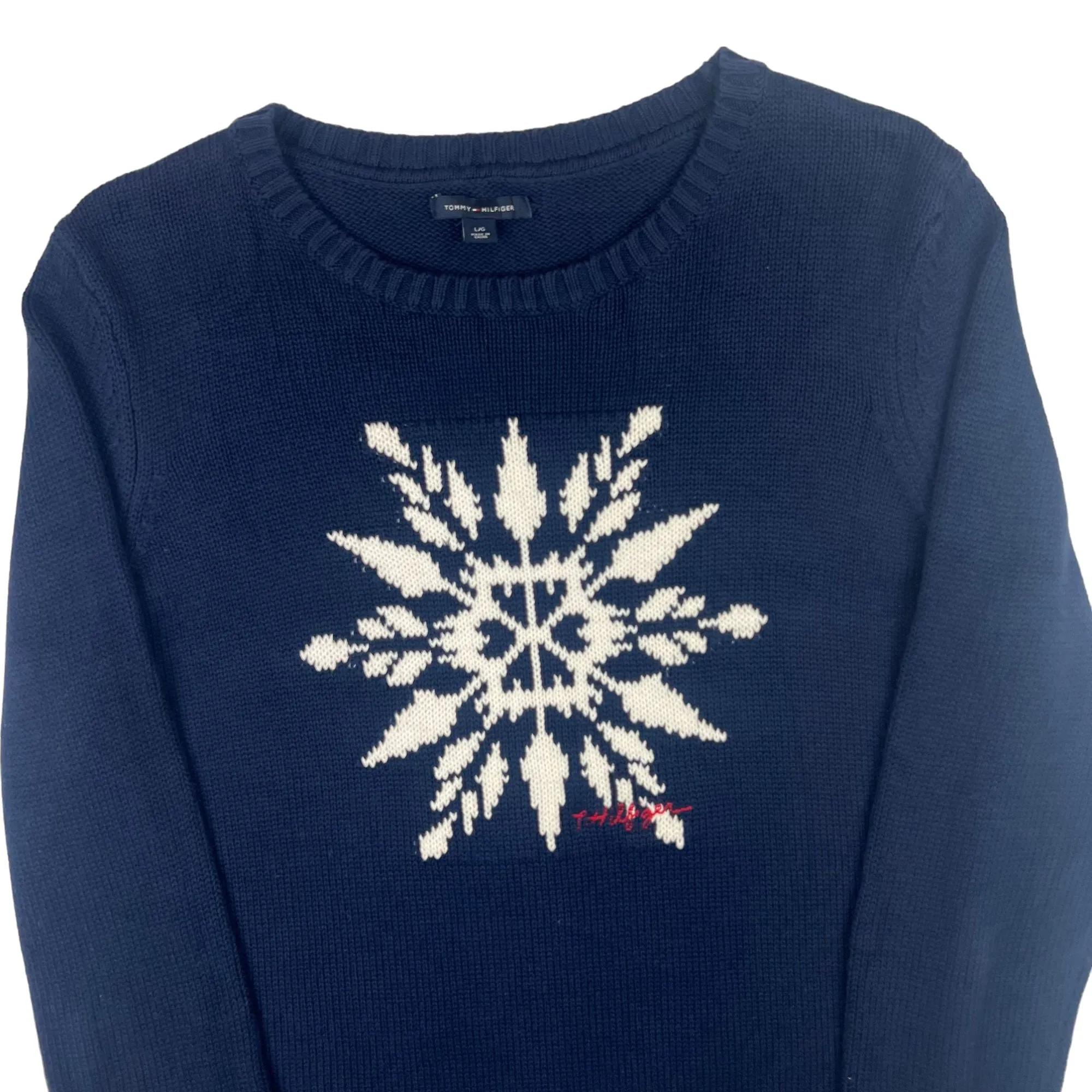 Tommy Hilfiger Snowflake Knitted Sweater Navy