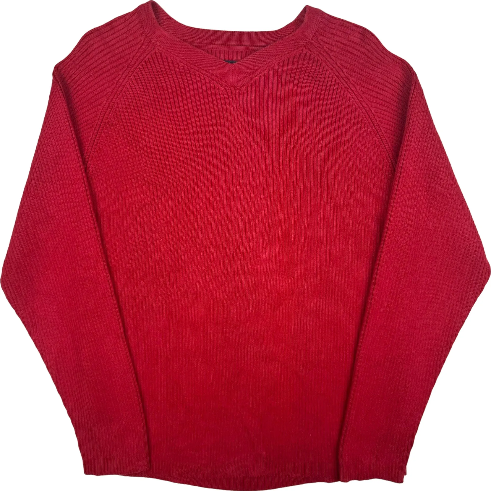 Tommy Hilfiger V-Neck Knit Sweater Red