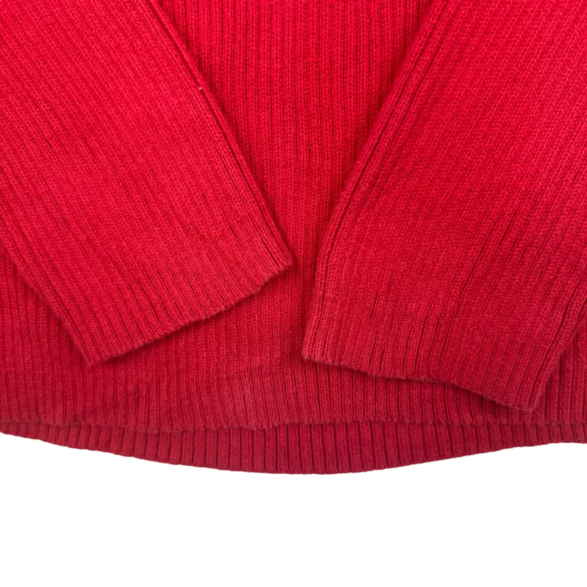 Tommy Hilfiger V-Neck Knit Sweater Red