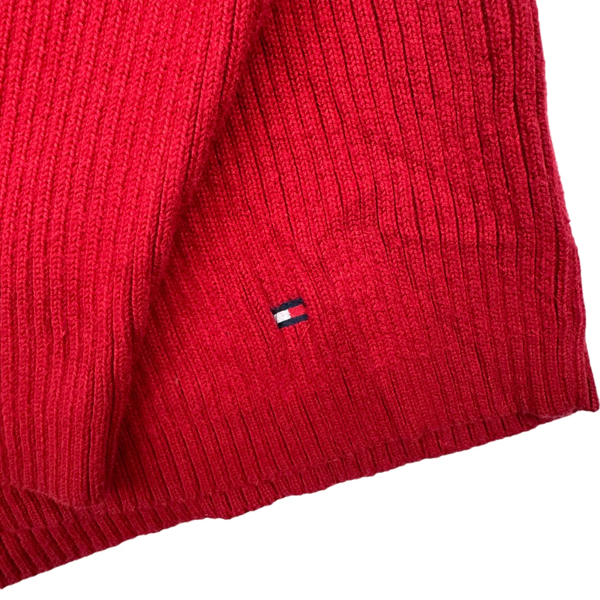 Tommy Hilfiger V-Neck Knit Sweater Red