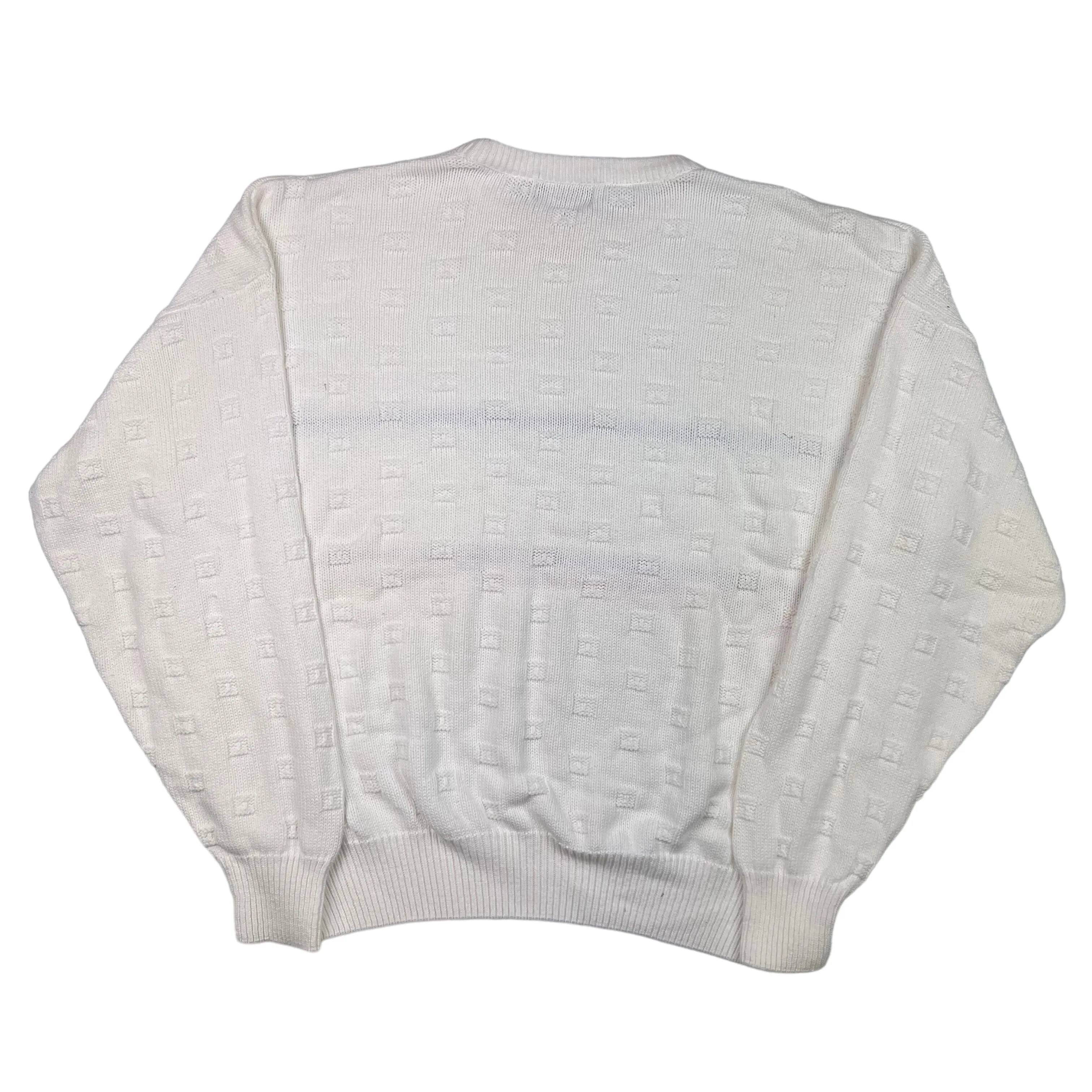 Tosani Kodak Cameras Textured Knitted Sweater White