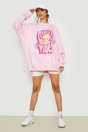 Tweety Pie License Oversized Sweater