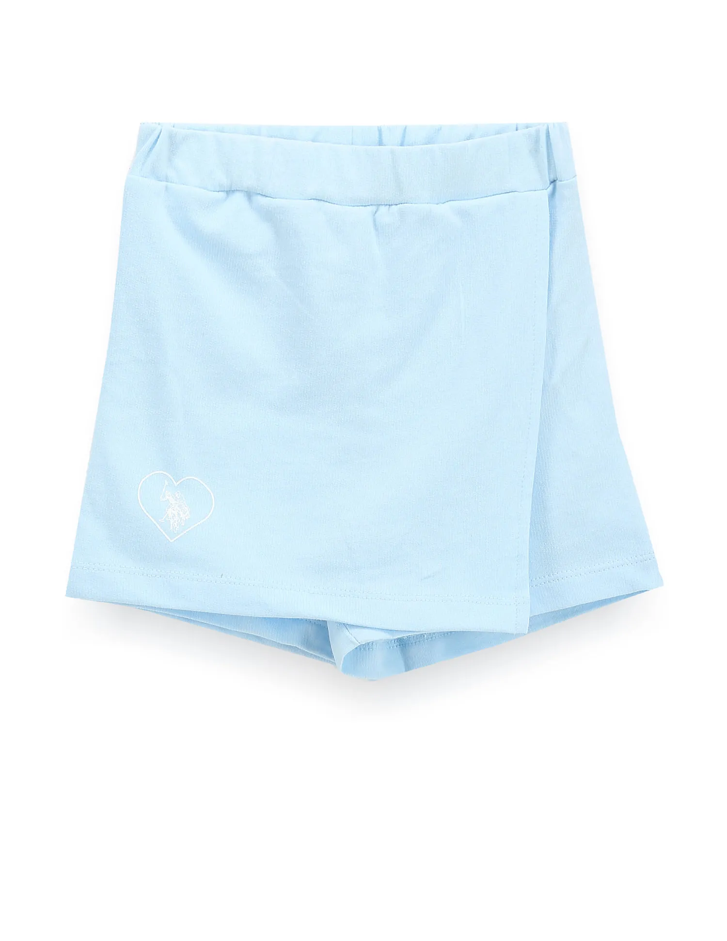 U.S. Polo Assn. Kids Girls Mid Rise Knit Skort