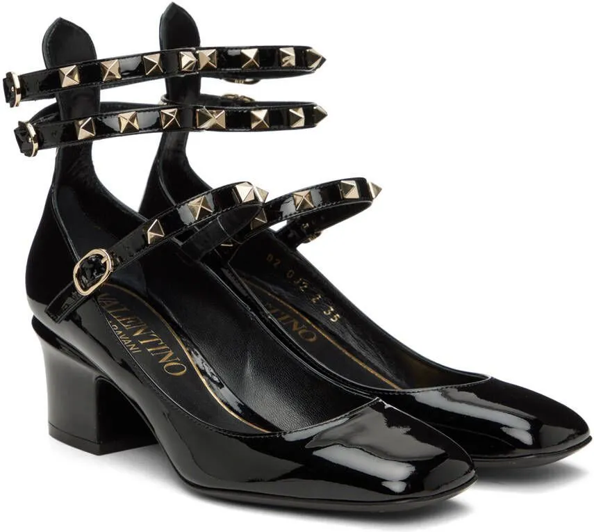 Valentino Garavani Black Tan-Go Heels