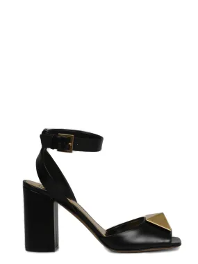 Valentino-Garavani Rockstud Square Toe Sandals