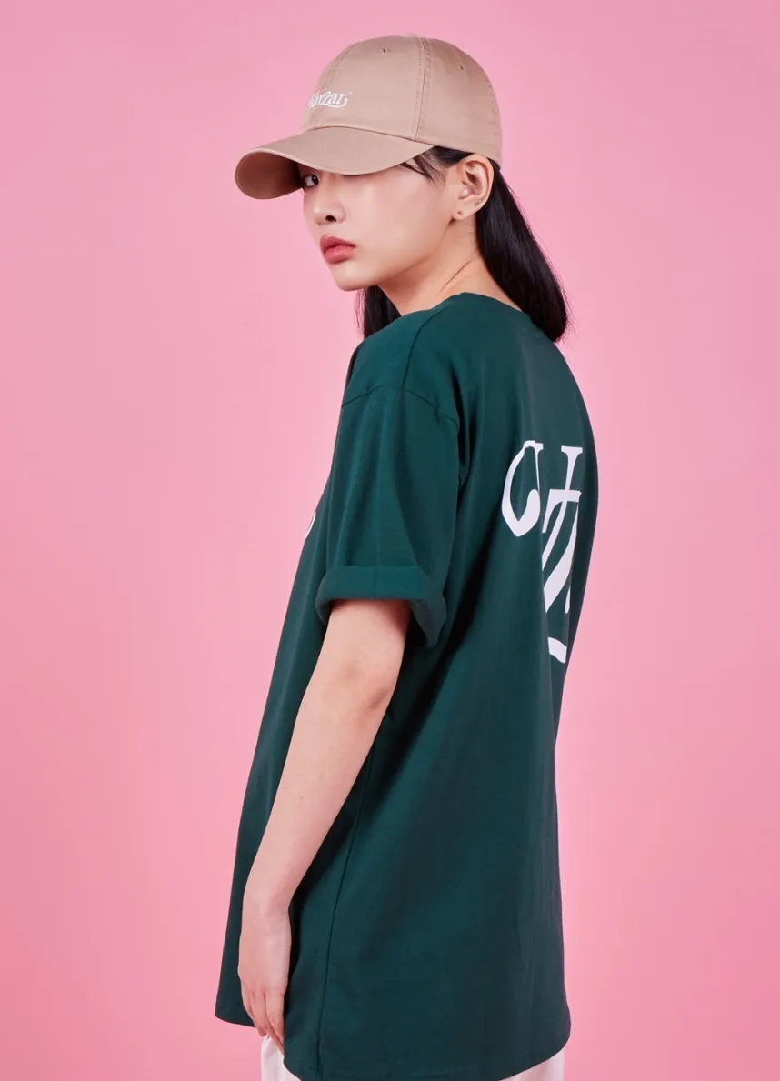 VARZAR  |Unisex Street Style U-Neck Cotton Short Sleeves Oversized