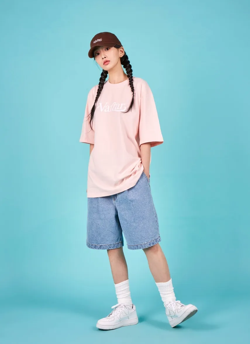 VARZAR  |Unisex Street Style U-Neck Cotton Short Sleeves Oversized