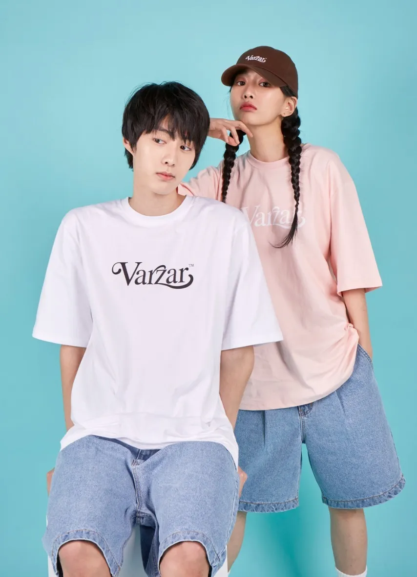 VARZAR  |Unisex Street Style U-Neck Cotton Short Sleeves Oversized