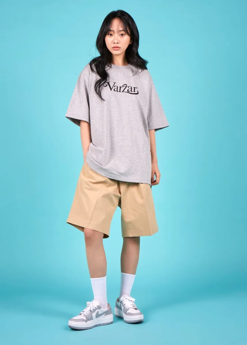 VARZAR  |Unisex Street Style U-Neck Cotton Short Sleeves Oversized