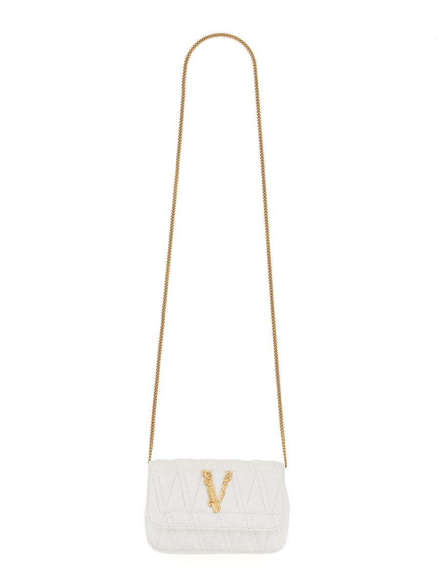 VERSACE    QUILTED NAPPA LEATHER VIRTUS BAG