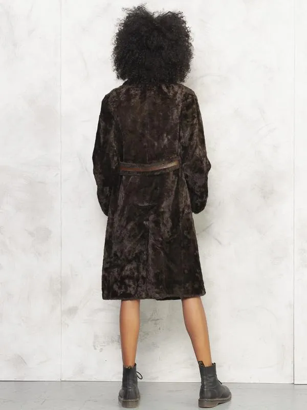 Vintage 70's Women Faux Fur Coat