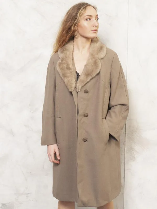 Vintage 80's Women Wool Coat