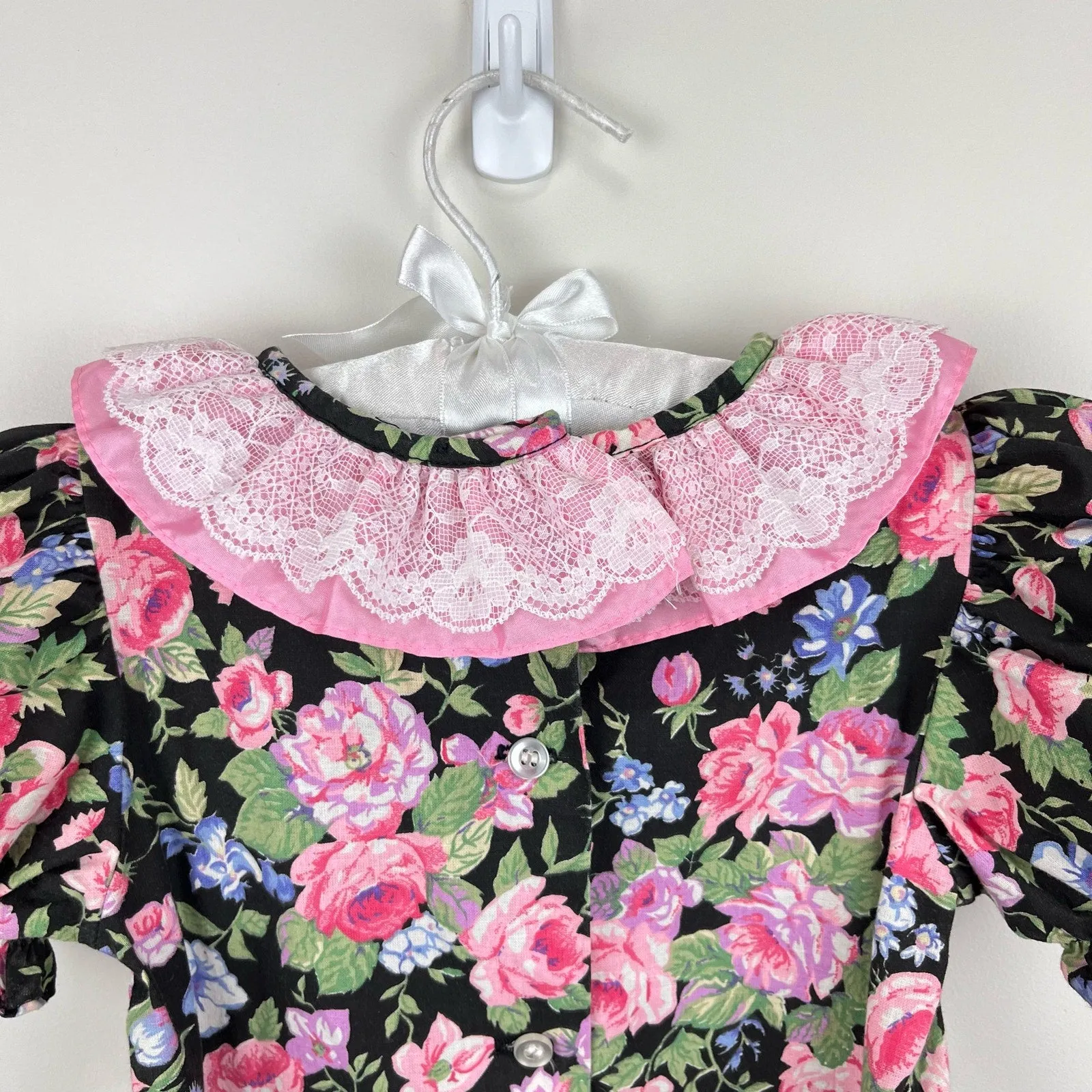 Vintage Mothercare Floral Party Dress 3T USA