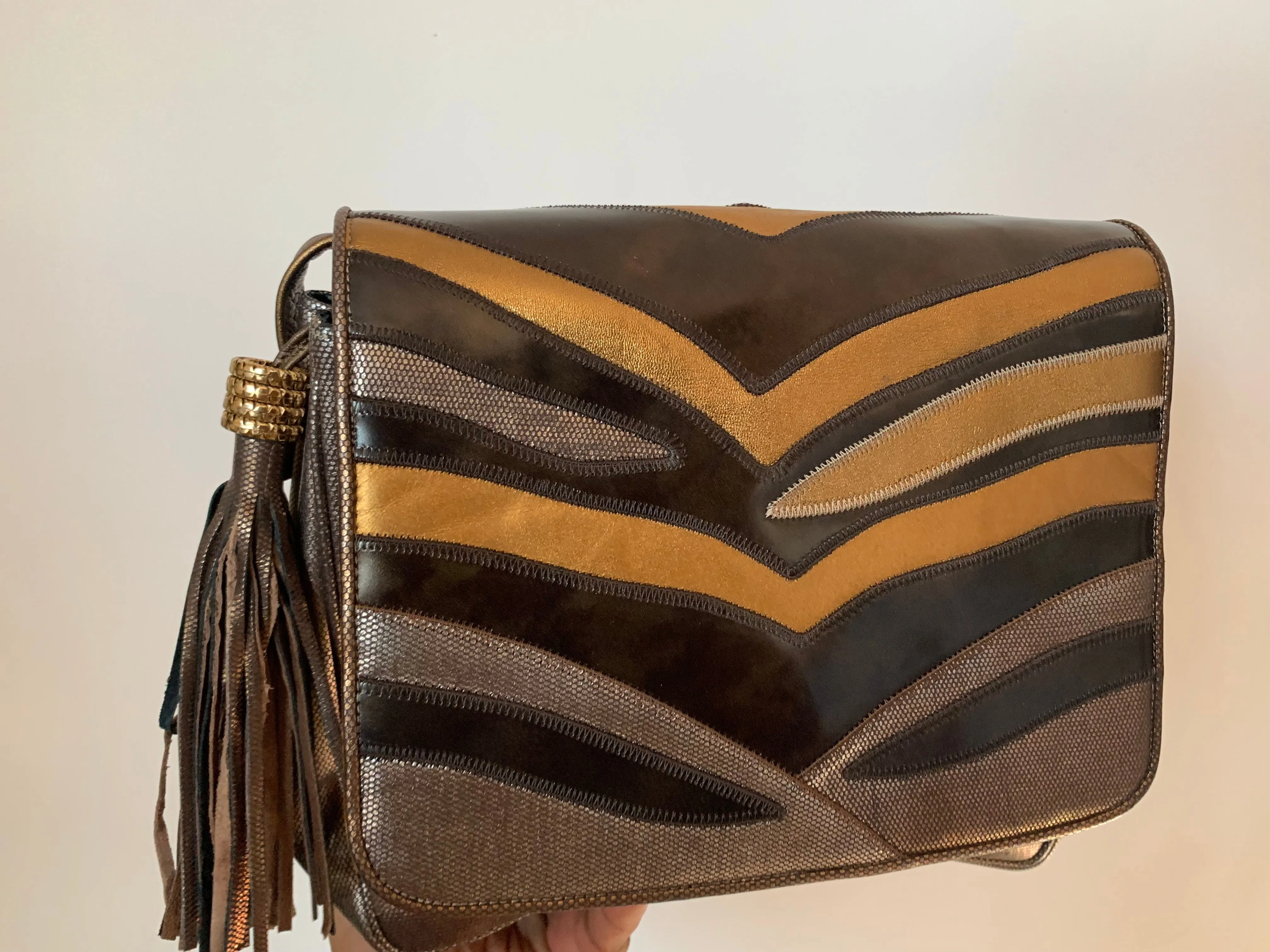 Vintage Sharif Tiger Clutch Crossbody