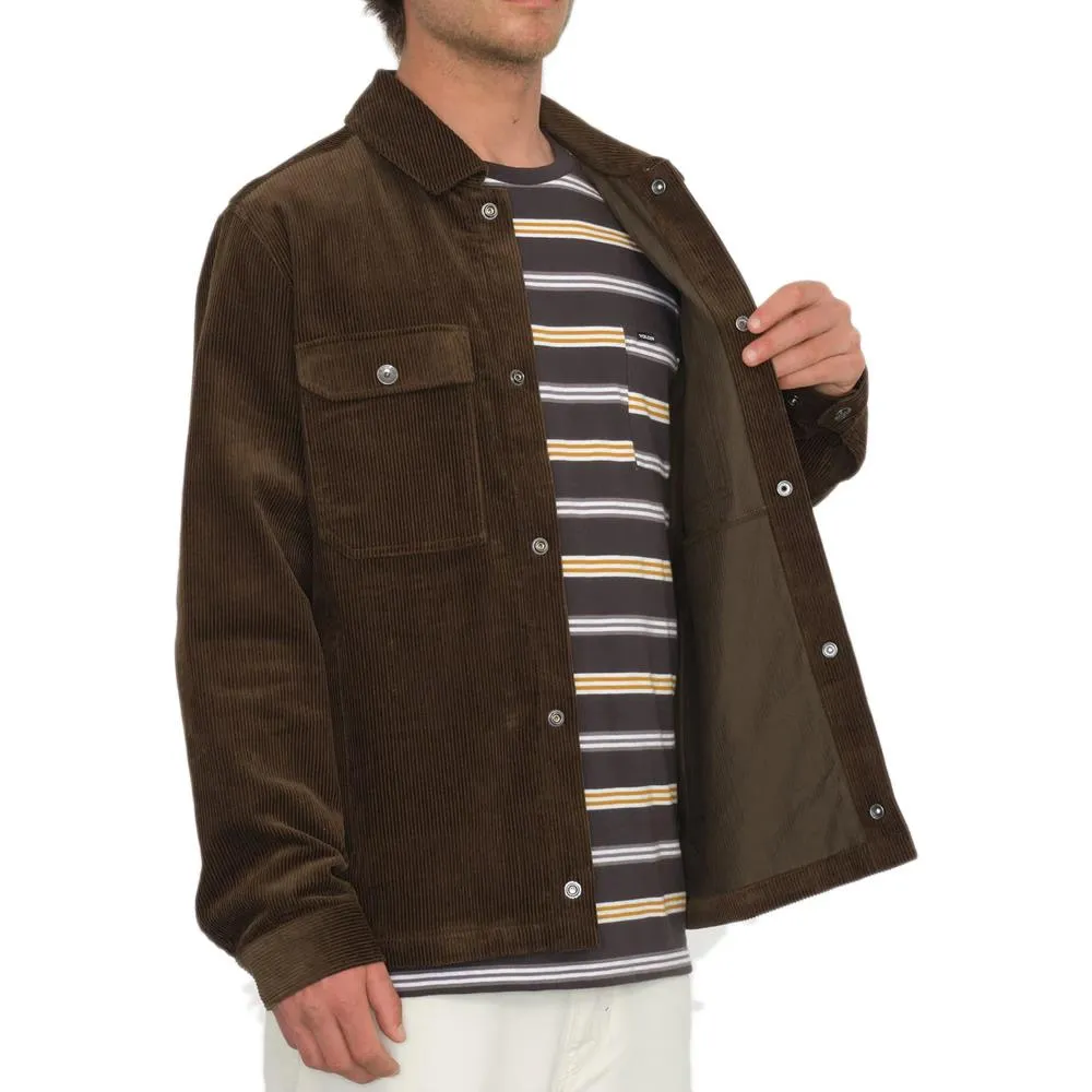 Volcom Likeaton Jacket Coat Dark Earth Brown