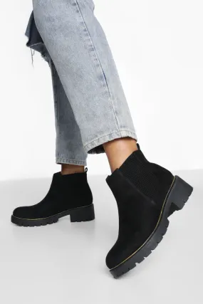 Wide Width Rand Detail Chelsea Boot