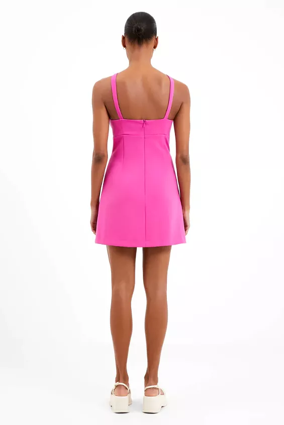 Wild Rose Whisper Ruth Crossover Neck Dress