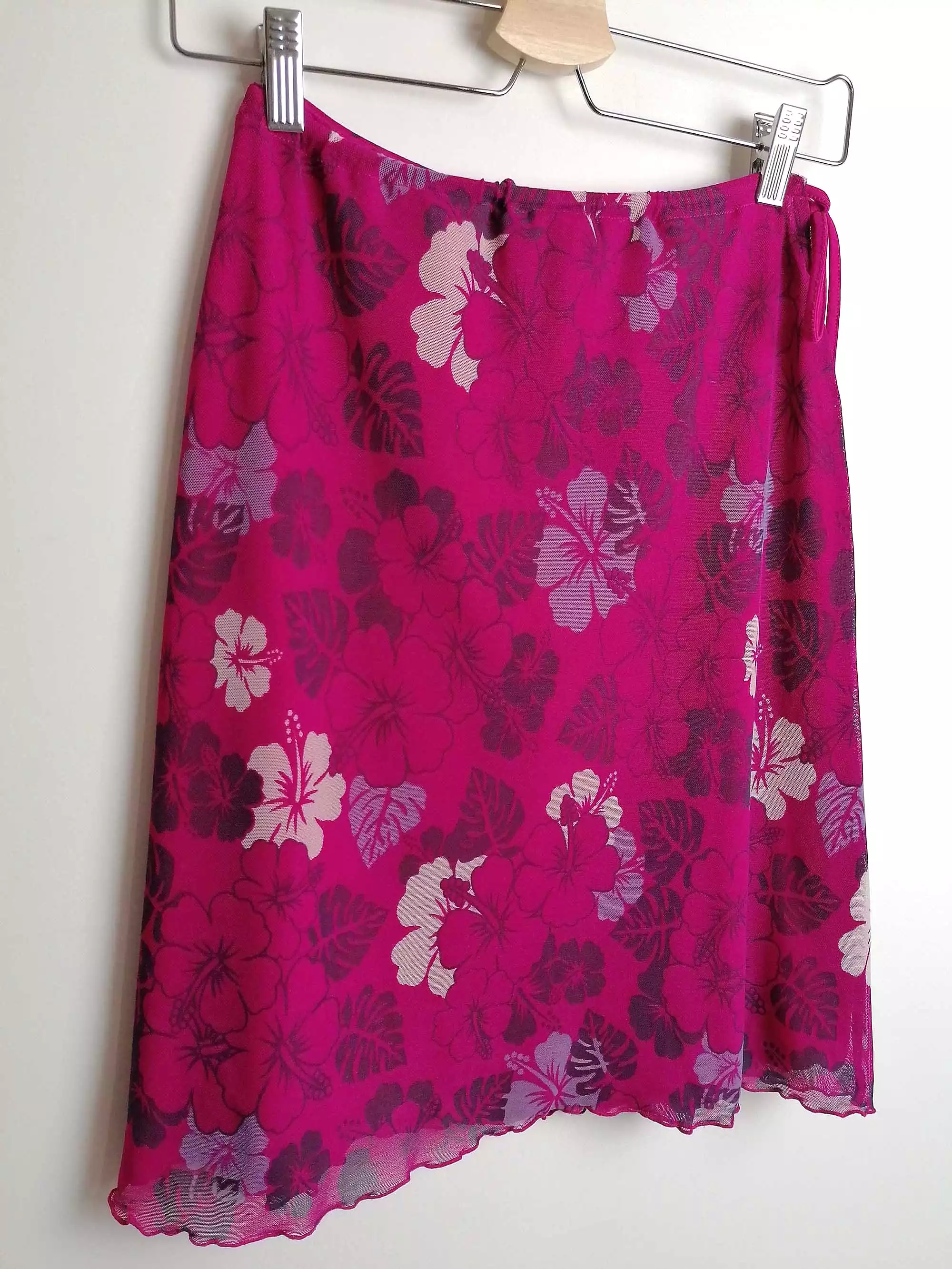 Y2K Reversible Stretch Skirt Lettuce Hem - size S-M