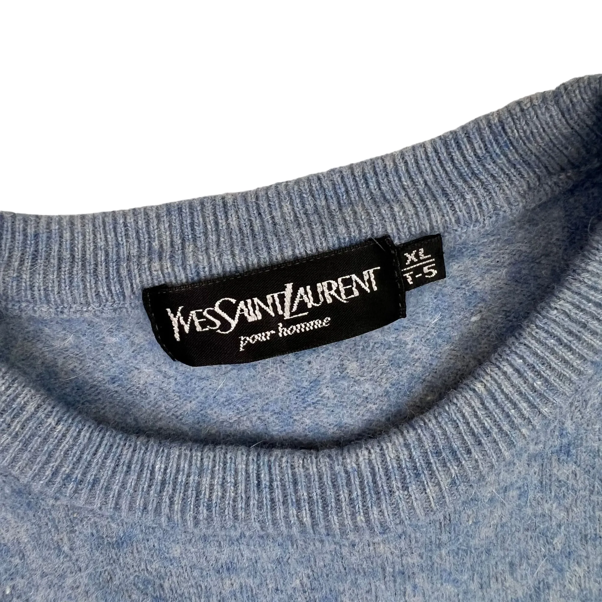 Yves Saint Laurent Knit Sweater Blue